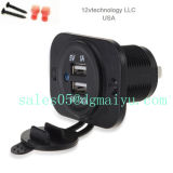 12V DC 3.1A Waterproof Dual Car USB Charger Socket for iPhone 6 Plug Outlet