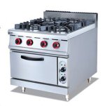 Gas Range with 4-Burner and Electric Oven (GH-987B)