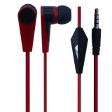 High Class Mobile Phone Earphone with Mic in Flat Wire