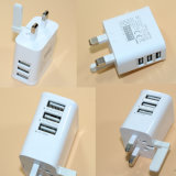 BS 5V 3.1A 3 USB Wall Charger with Interchangeable Plugs
