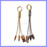 High-End 2 in 1 USB Braided Lightning Cable Micro V8 Data Charger Cable Wire with Metal Head