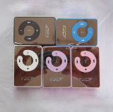Mirror Face Clip-on Digital MP3 Player Media Player with TF Card Port (N02140514)