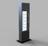 Mobile Phone Charging Station Universal Charging Kiosk Solar 360 Rotated Display 4side Advertising LCD