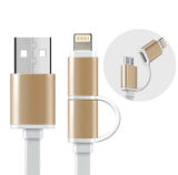 1m 2 in 1 Micro USB Charger Cable for Smartphone