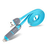 Imymax Micro&Lighting 2in1 Flat Fashionusb Data Cable for Samsung HTC Huawei iPhone Apple