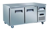 Tg1.5L2 Double Door Stainless Steel Worktop Fridge, Woktable Freezer, Bench Refrigerator