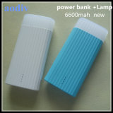 2015 New Stype Private Mould Power Bank 6600mAh with Lamp From Manufacture