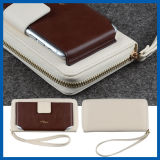 Leather Wristlet Cash Card Purse Flip Cover for iPhone 6