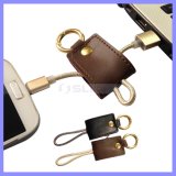 22cm Portable Leather Data Charger Micro Cable with Key Chain Connector Mobile Phone Chargers Cable for Samsung Galaxy S6 S7 Edge Note 5