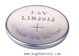 3.6V Rechargeable Li-ion Button Battery Lir1220