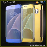 Luxury Mirror Flip Mobile Phone Case for Samusng S7