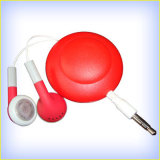 Magnet Retractable Earphone/Red Retractable Earphone