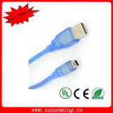 Anti-Interference USB a to Mini USB 5-Pin Connection Cable - Blue