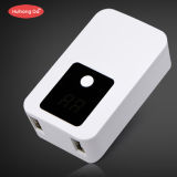 5V 2.6A Dual USB Ports Mobile Phone Charger with Numbers LCD Display
