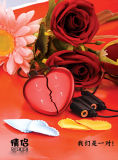 2 PCS/Pair 4 GB Heart Shaped Necklace Music MP3 Player with Touch Panel