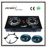 Good Quality Tempered Glass 2 Burner Gas Stove Table Cooker