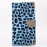 5 Different Patterns of Leopard Pattern Wallet Case Cover for Samsung Note 4 Cell Phone Case