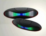 LED Dazzle Light Rugby Shape Stereo Bluetooth Pill Speaker (BK1015)