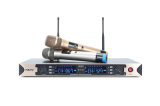 2 Channels Professional UHF Wireless Microphone with Two Handhelds or Two Transimitters