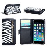 PU Leather Zebra Pattern Case Mobile Phone Accessory for iPhone 6 (E-IP6-11)