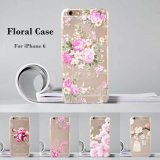 Flower Painted 3D Clear Transparent Case for iPhone 6