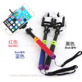 Portable Monopod Selfie Stick with Cable Line Support for Digital Camera Gopro and Cell Phone Sp114