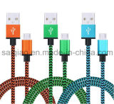 [Sq-77] Nylon Fabric Braided USB 2.0 a Male to Micro B Sync Data & Charge Cables for Samsung Galaxy, HTC, Motorola, Sony, LG and More Android Devices