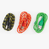 Colorful Braided Fabric Micro USB Cord & Charger Cable for iPhone/iPad/iPod