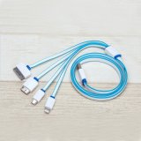 Multi-Functional 4 in 1 Noodle USB Data Cable for Cell Phone