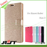 Hot Selling Mobile Phone Case Design PU Leather Flip Case for Xiaomi Redmi Note 3