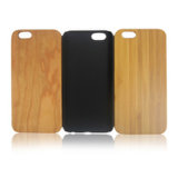 2014 New Wood Metal Carbonized Bamboo PC Bottom Not Carving Case for iPhone 6