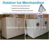 Upright Outdoor Ice Freezer Cold Wall or Auto-Defrost