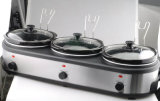 New Design Triple Slow Cooker-Three 1.6qt Capacity Round Shape