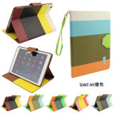 Absolutely Fashion Design Color Blocking Leather Case for iPad Air