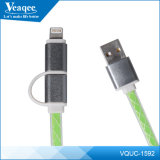 2in1 Mesh Jelly USB Data Flat Cable for iPhone 5/6