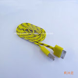 2016 Yellow Color Braided USB Cable for Micro Phone (RHE-A3-004)