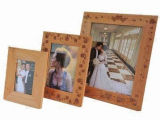 Unpainted Wooden Frames with Laser Engraving Pattern