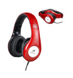 Red Wired Stereo Headset Earphone Headphone
