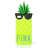 Pink Pineapple with Glasses Silicon Case for iPhone 6s