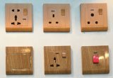 British Standard Wooden Color Wall Switch Socket Home Appliance