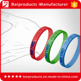 Cheap Custom Debossed Logo Silicone Wristband