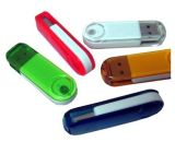 Swivel Transparent Green Plastic USB Flash Drive (NS-49)