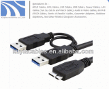 Super Speed USB Y Cable a Male to Micro USB 3.0 Male Cable