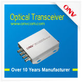 4CH Video+ Audio Optical Transmitter and Receiver. 4 BNC Ports, 1X Audio Port, 1X FC Fiber Port