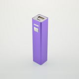 USB Power Bank - 2600mAh Rechargeable Li-ion Battery - Rectangular Aluminum Housing