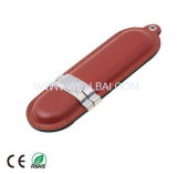 Promotional Gift Leather USB Flash Drive with Logo Embossed