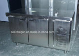 CE Stainless Steel Counter Refrigerator