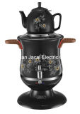 2.5L Ceramic Electric Samovar (with porcelain / glass teapot / flower print) [T26 F1]