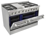 48inch Stainless Steel Professional Gas Range with Griddle
