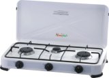 Three Burner Gas Stove with Lid (WHO-1103)